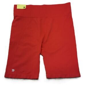 NWT all in motion High‎ Rise 7" Rib Bike Shorts Cherry Red Size XXL